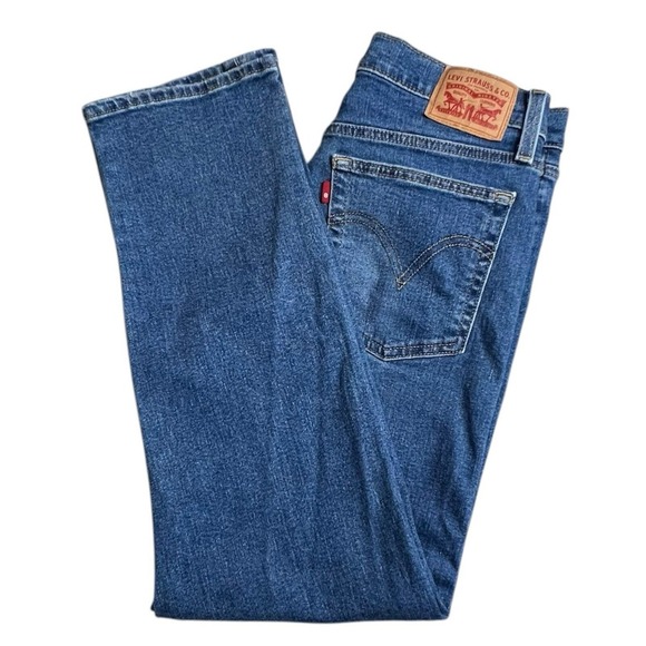 Levi's Denim - Levis Womens‎ 30 Wedgie Straight Medium Wash High Rise Distressed Jeans